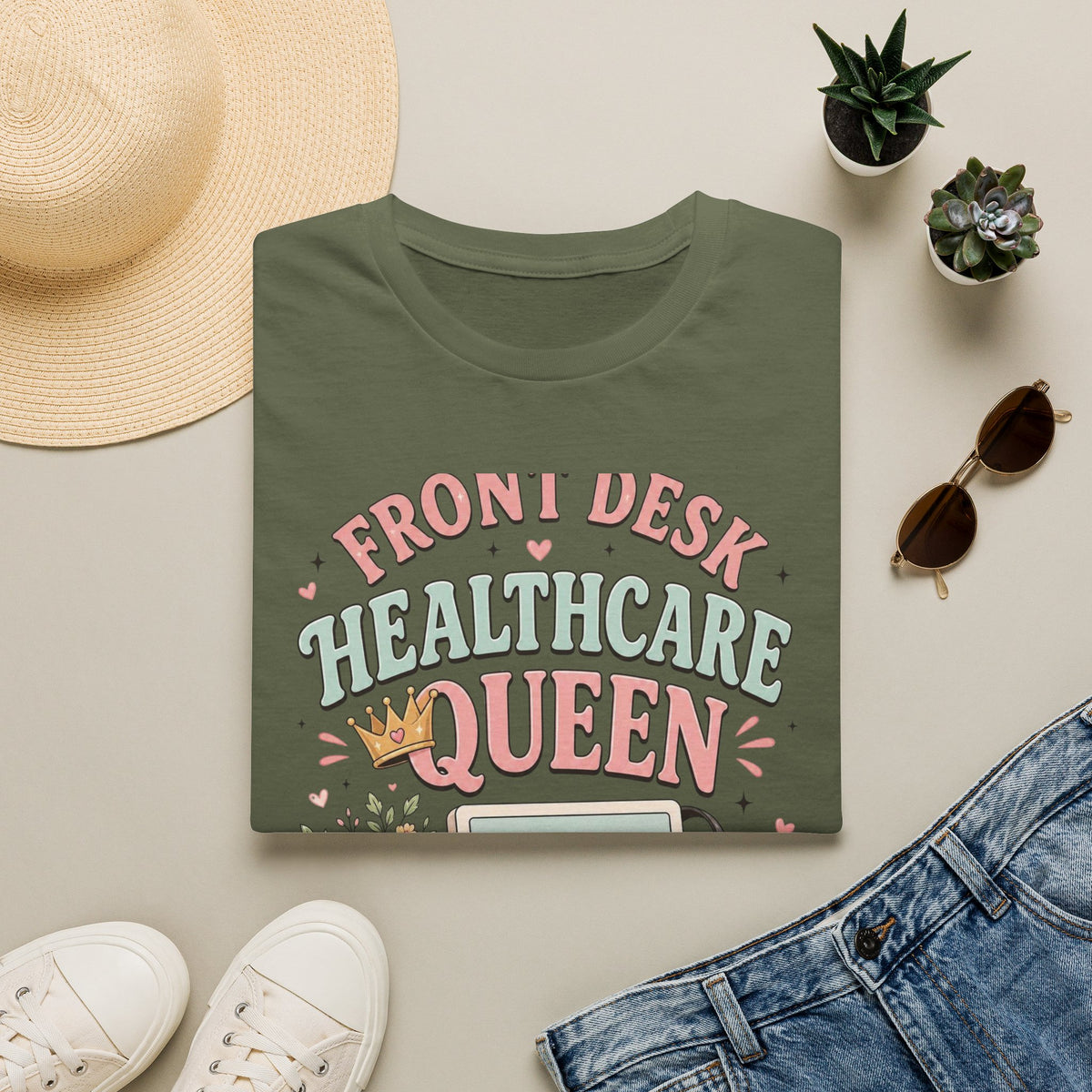 Playful Feminine Design For Front Desk Healthcare Queen