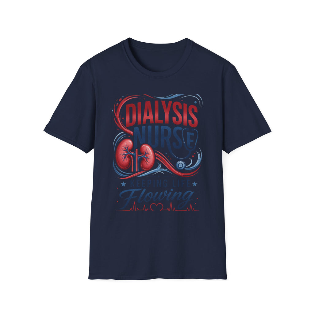 Creative T Shirt Design Celebrating Dialysis Nurses With Flowing Elements (1)