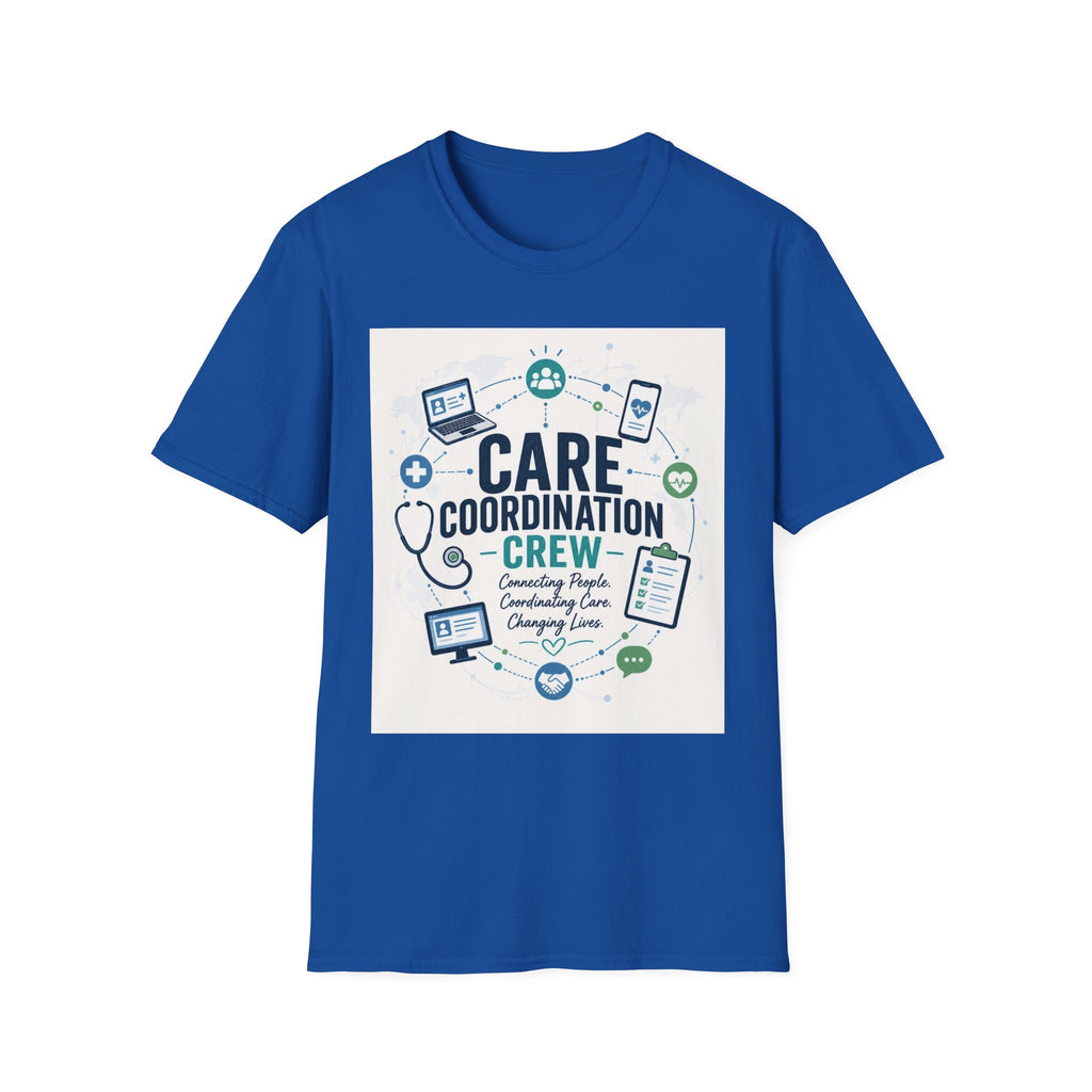 T Shirt Graphic Featuring Modern Aesthetic Care Coordination Crew