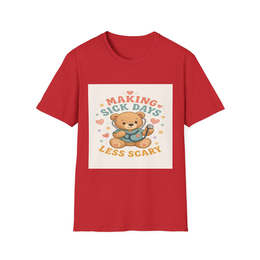 T-shirt Design Featuring Teddy Bear With Stethoscope And Stars- Graphic Tees