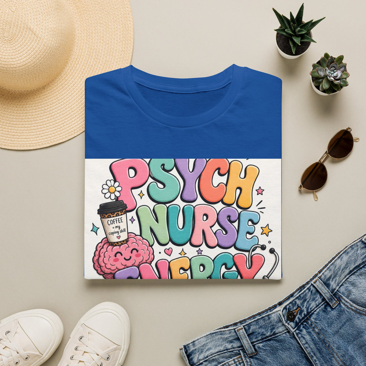 Playful Typography Design Celebrating Psych Nurse Energy