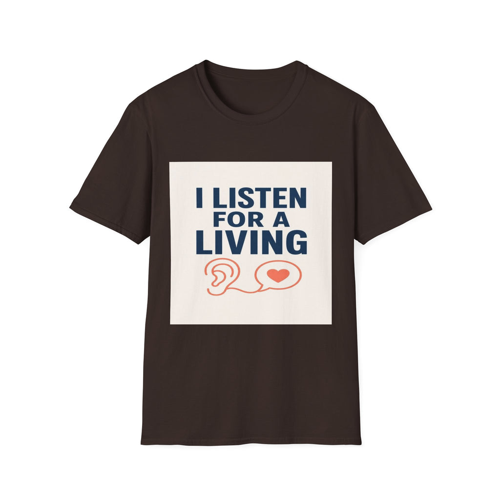 Bold Text And Minimalist Ear Illustration In Modern Design- Graphic Tees
