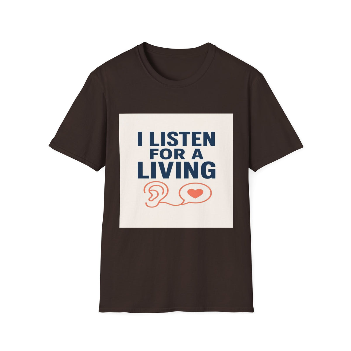 Bold Text And Minimalist Ear Illustration In Modern Design- Graphic Tees
