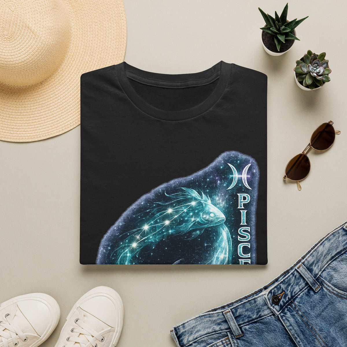 Pisces Zodiac T-Shirt — Starry Whale Astrology Tee