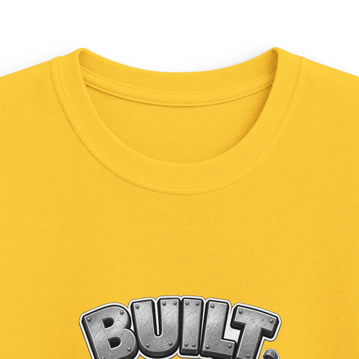 Kids Tee — "Built to Play" Construction Trucks Graphic