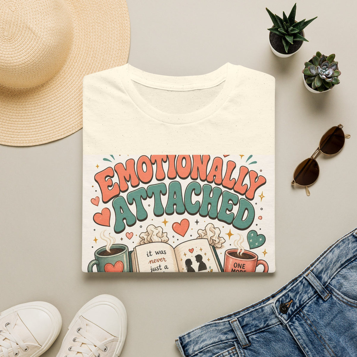Whimsical T Shirt Design Celebrating Emotional Attachment To Fictional Characters