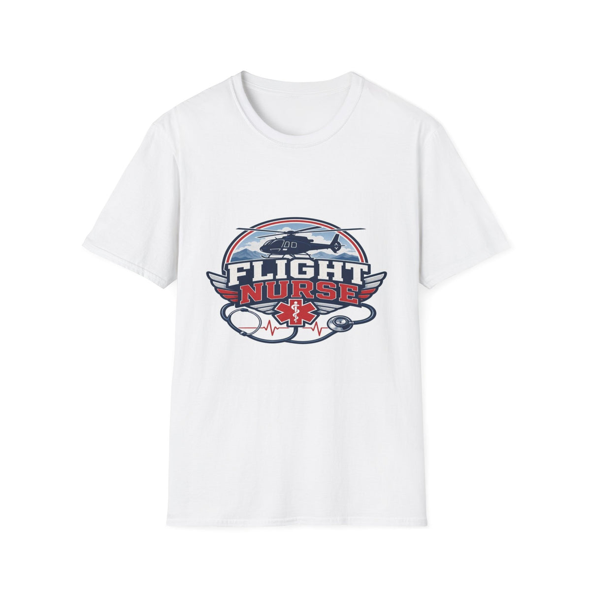 Aviation-Inspired T-Shirt Design Featuring Flight Nurse Graphic- Graphic Tees