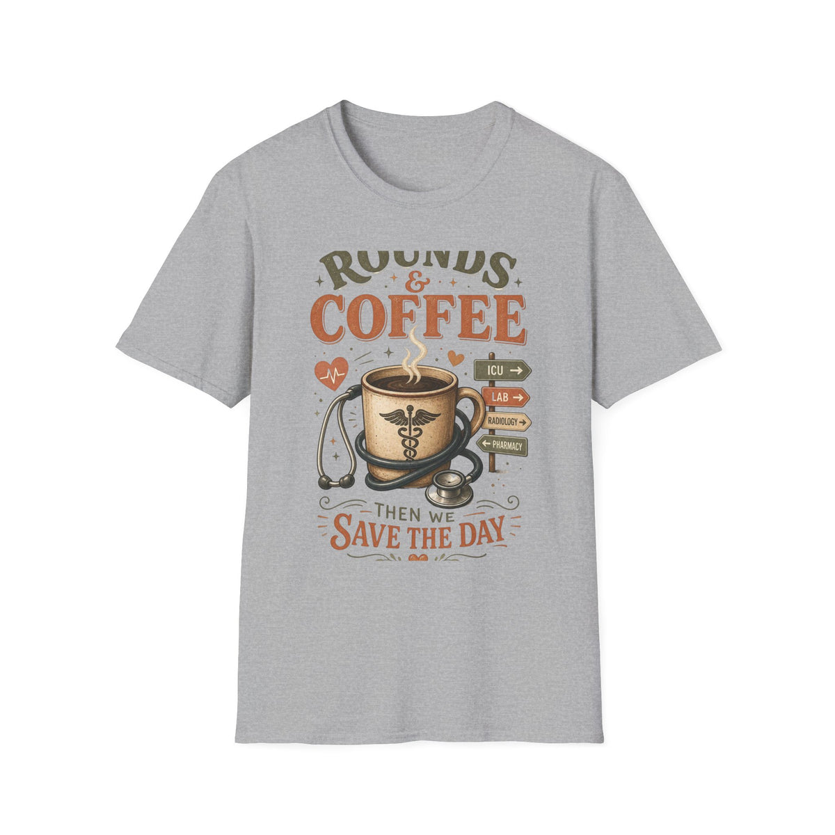 Coffee Cup With Stethoscope Combining Vintage Café And Medical Aesthetics