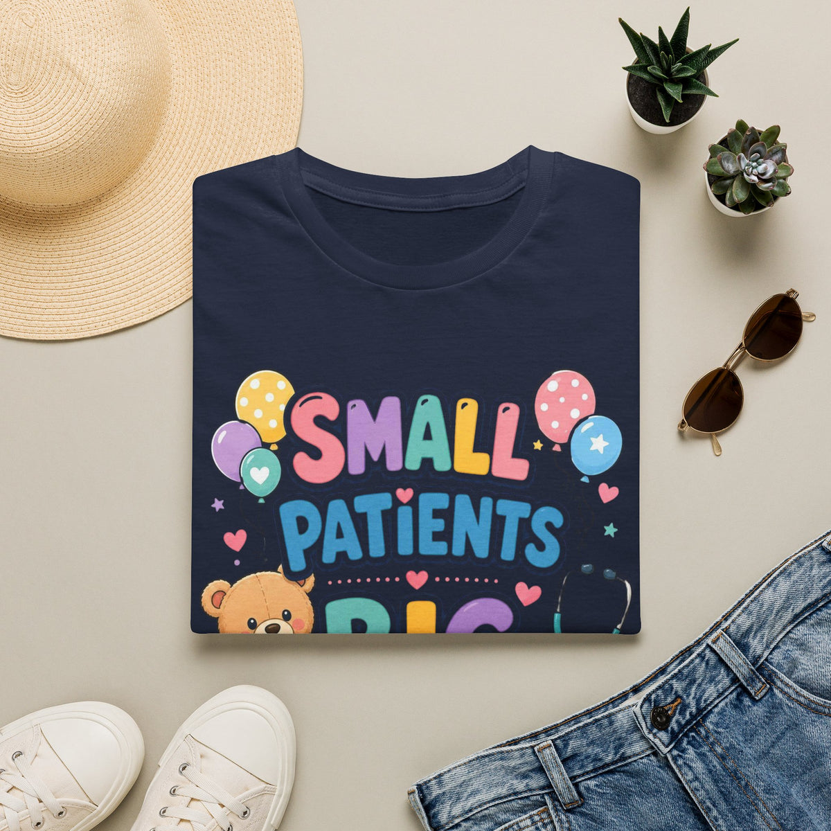 Vibrant T Shirt Design Celebrating Pediatric Care With Balloons