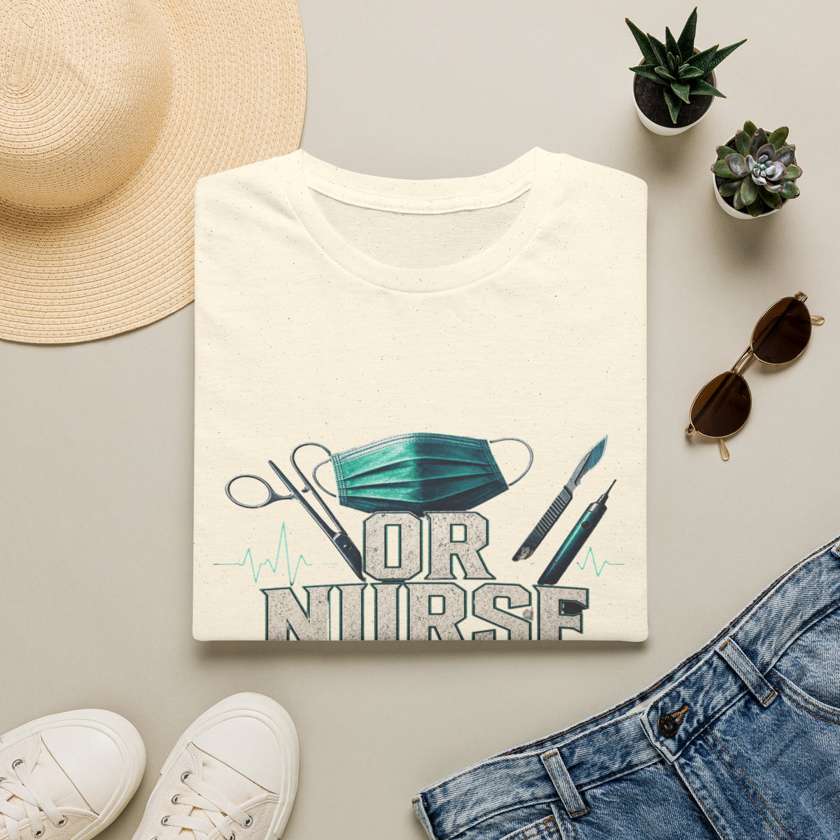 Bold Typography T-Shirt Design For OR Nurse Theme- Graphic Tees