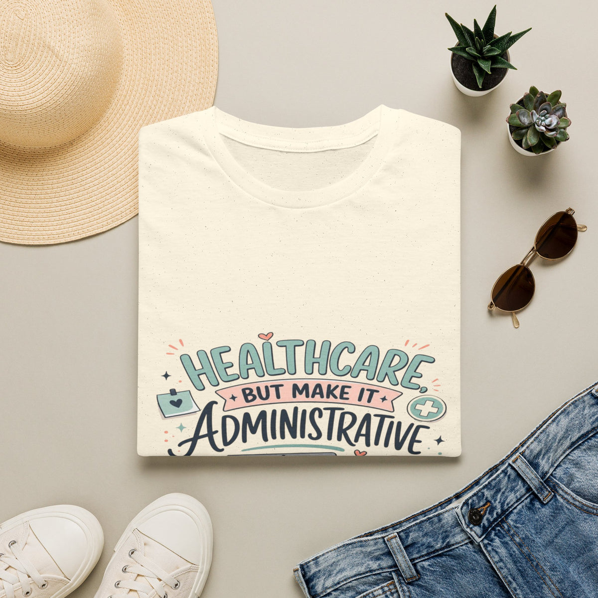 Playful T-Shirt Design Showcasing Creative Healthcare Typography- Graphic Tees