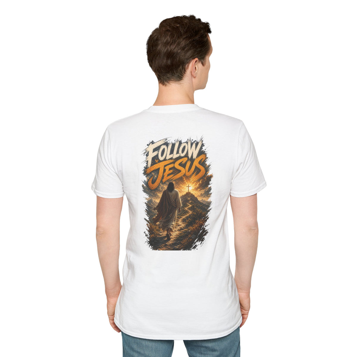 Christian Cross T-Shirt — Rustic Crown of Thorns Design