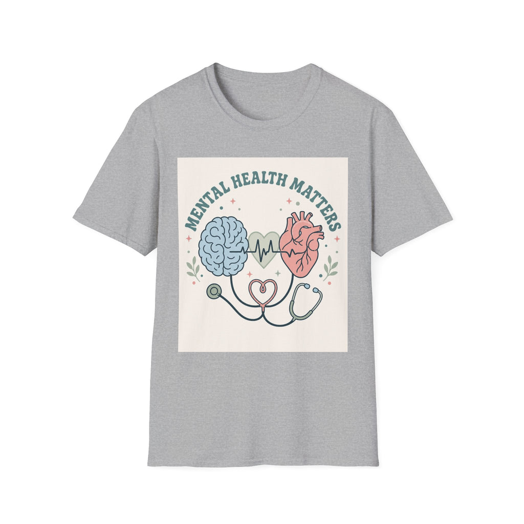 Stylized Brain And Heart Design For Mental Health Awareness