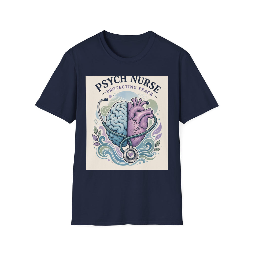 Stylized Brain And Heart Illustration With Stethoscope Art