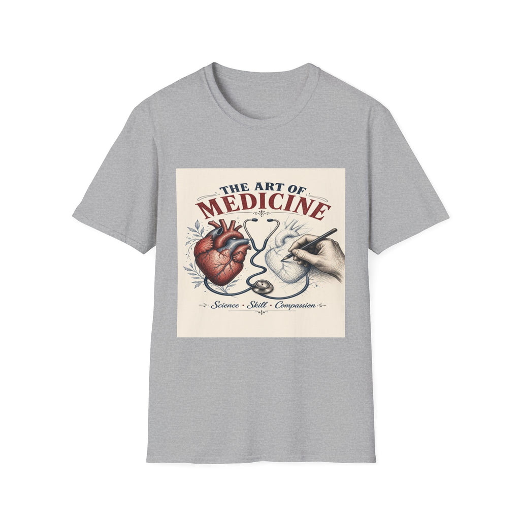 T-shirt Design Featuring Anatomical Heart And Sketching Hand- Graphic Tees