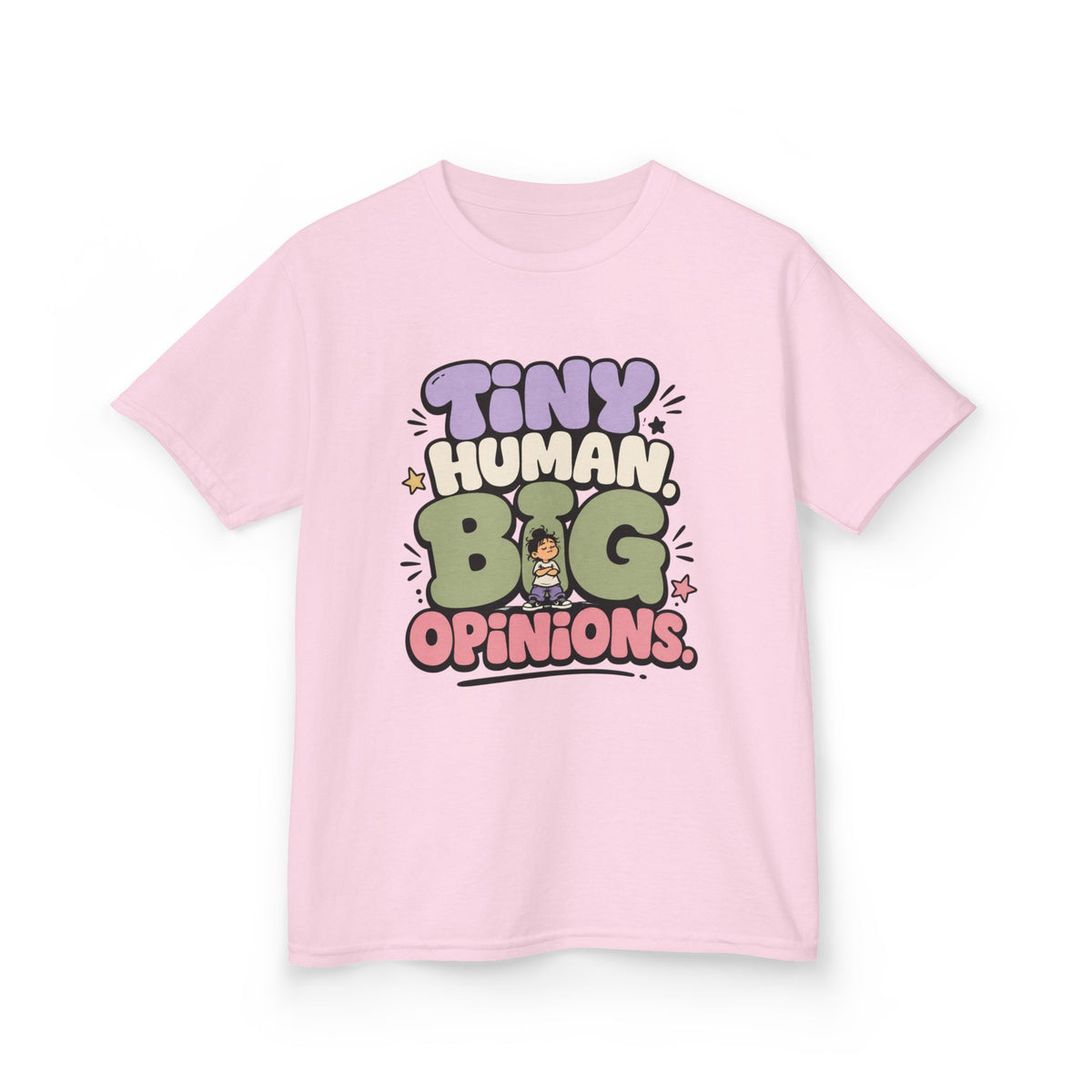 Kids T-Shirt — “Tiny Human, Big Opinions” Cute Toddler Graphic Tee