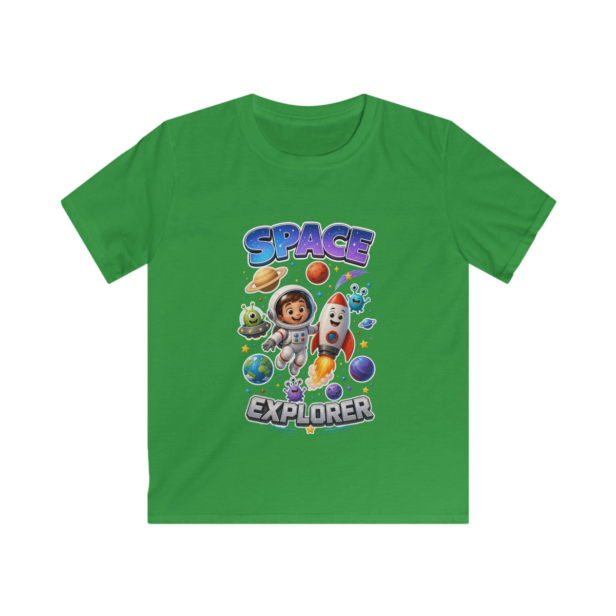 Kids Space Explorer T‑Shirt — Cute Astronaut Rocket Tee for Boys & Girls