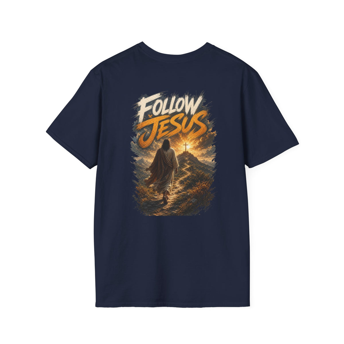 Christian Cross T-Shirt — Rustic Crown of Thorns Design