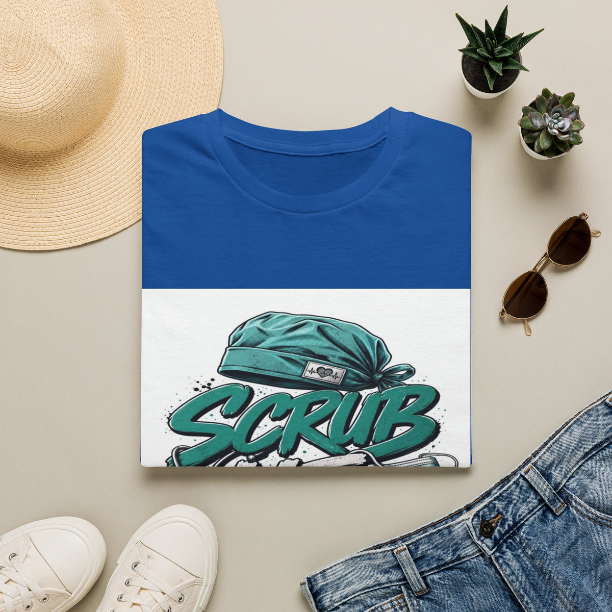Modern Scrub Life T-Shirt Design With Playful Typography- Graphic Tees