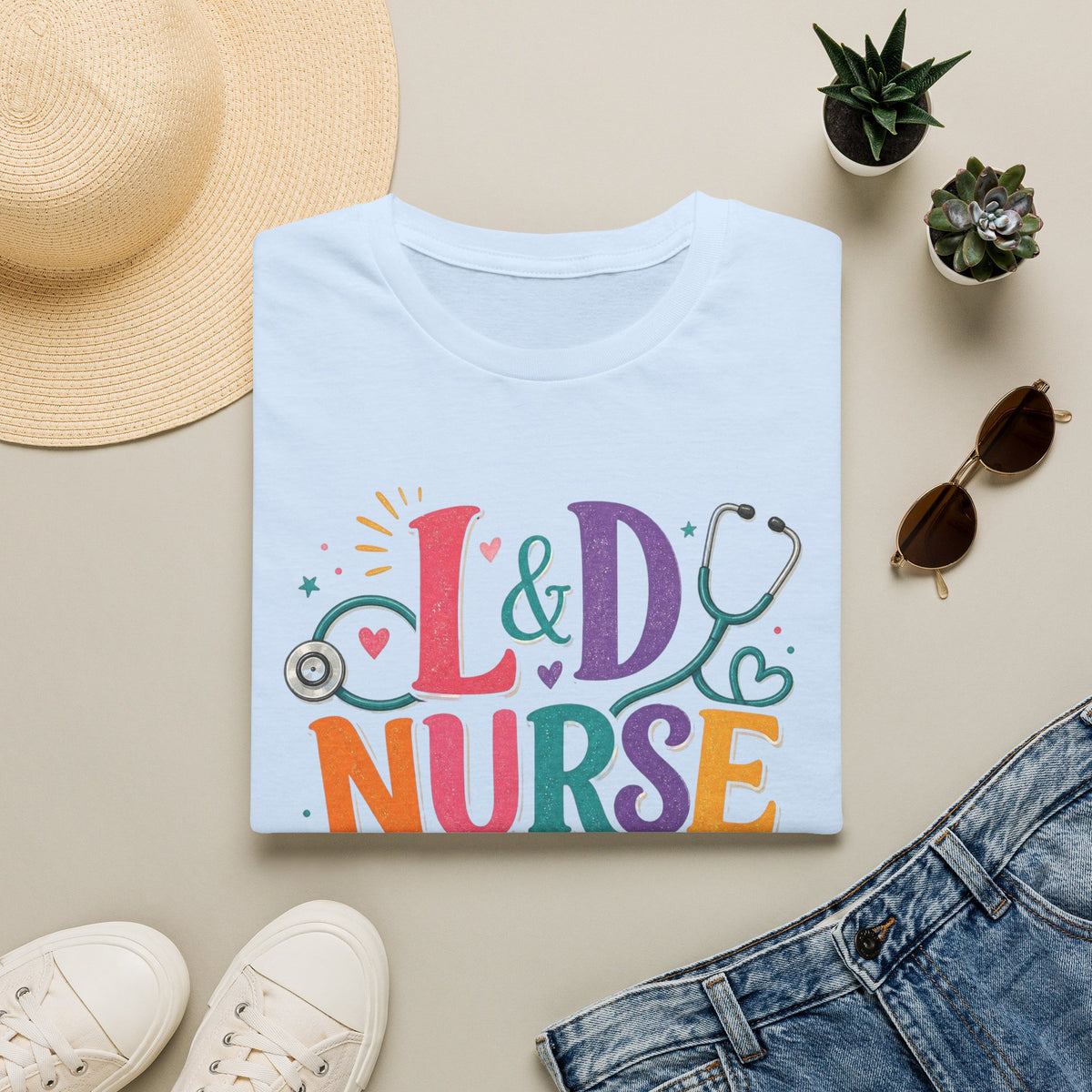 L&D Nurse Energy Trendy T Shirt Design With Vibrant Elements