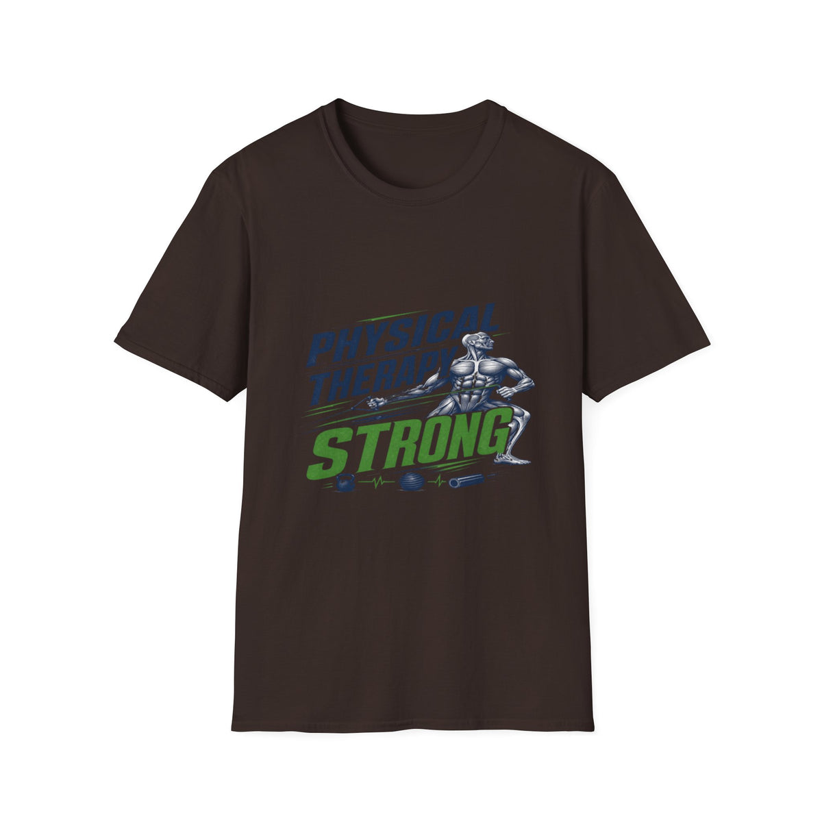Bold Typography Design With Muscular Figure and Dynamic Lines- Graphic Tees