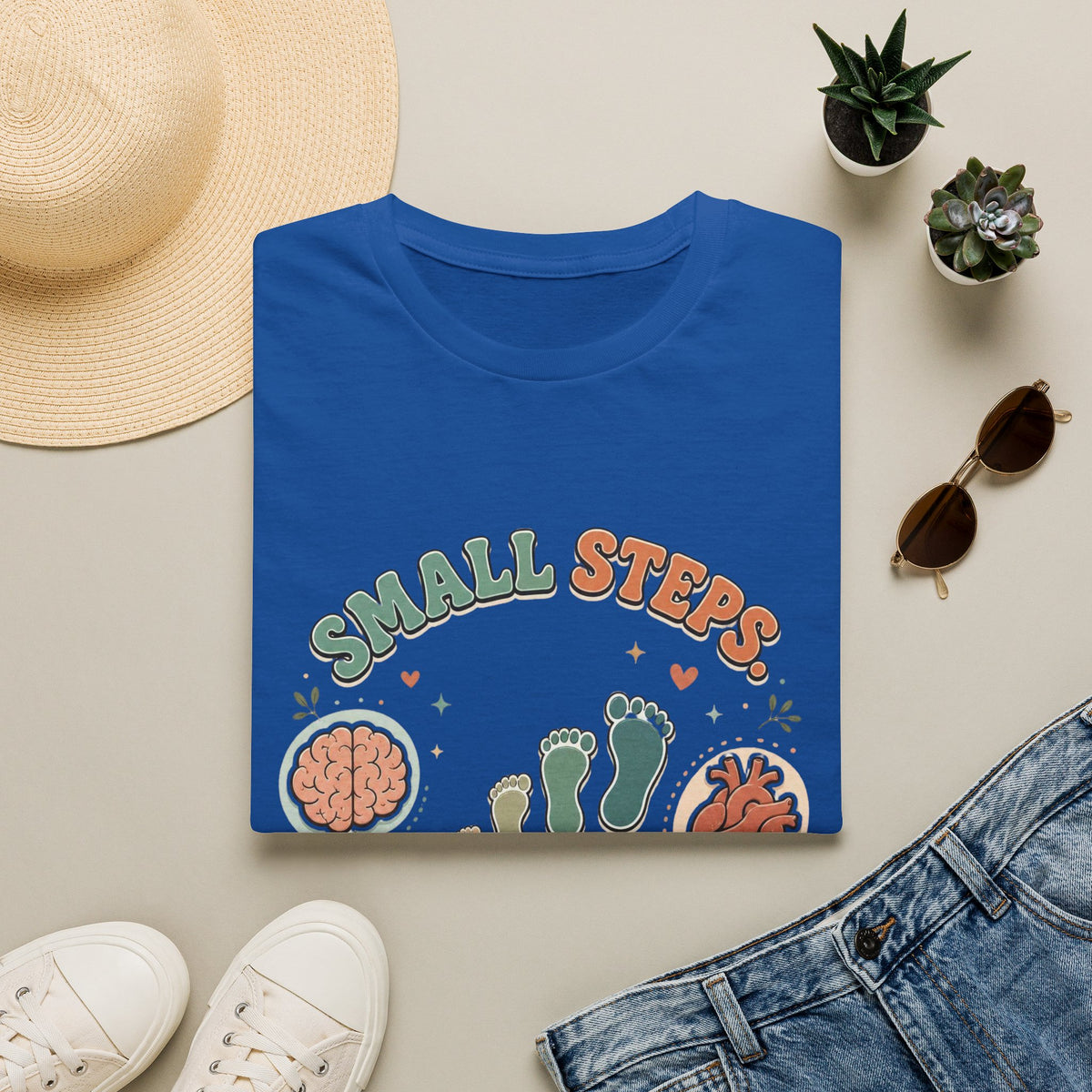 Typography Design Showcasing Small Steps Leading To Growth