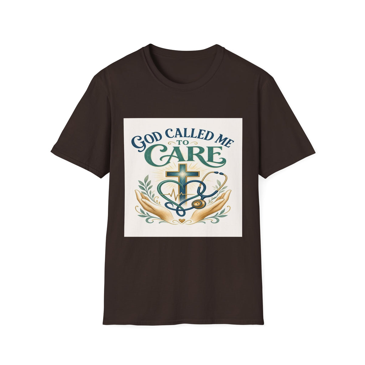 T-Shirt Design Featuring Faith Inspired Care Elements- Graphic Tees