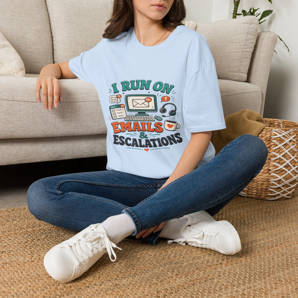 Bold T-Shirt Design With Playful Email And Coffee Illustrations- Graphic Tees