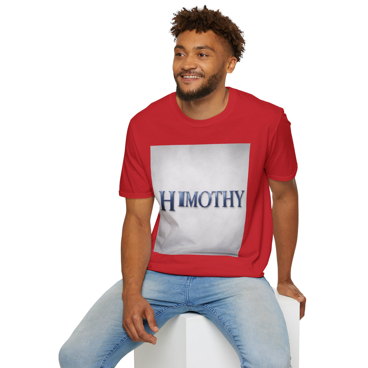 Timothy Name Graphic T-Shirt — 'HIMOTHY' Vintage Lettering Tee