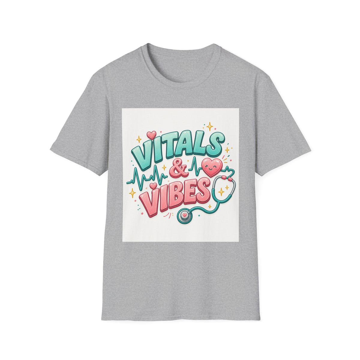 Trendy Healthcare T Shirt Design Featuring Vitals And Vibes (1)