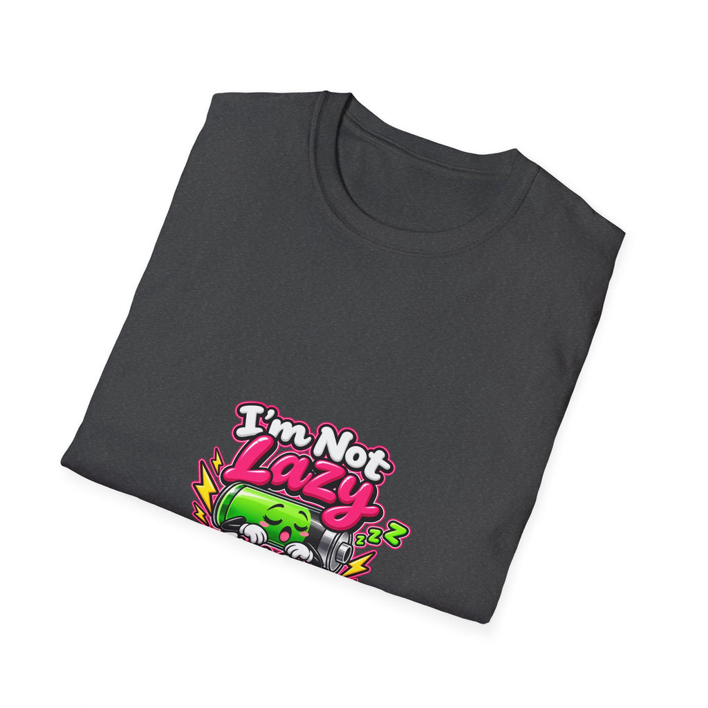 Energy Saving Mode T-Shirt — "I'm Not Lazy, I'm on Energy Saving Mode" Cute Sloth Graphic Tee