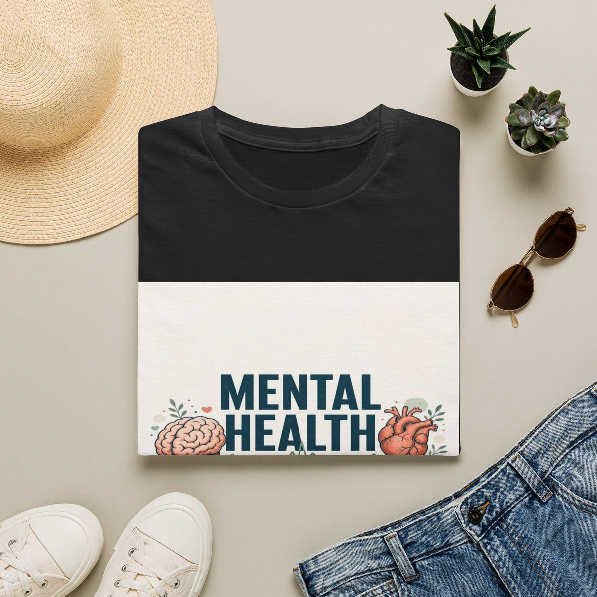 Bold Typography Design Emphasizing Mental Health Awareness- Graphic Tees