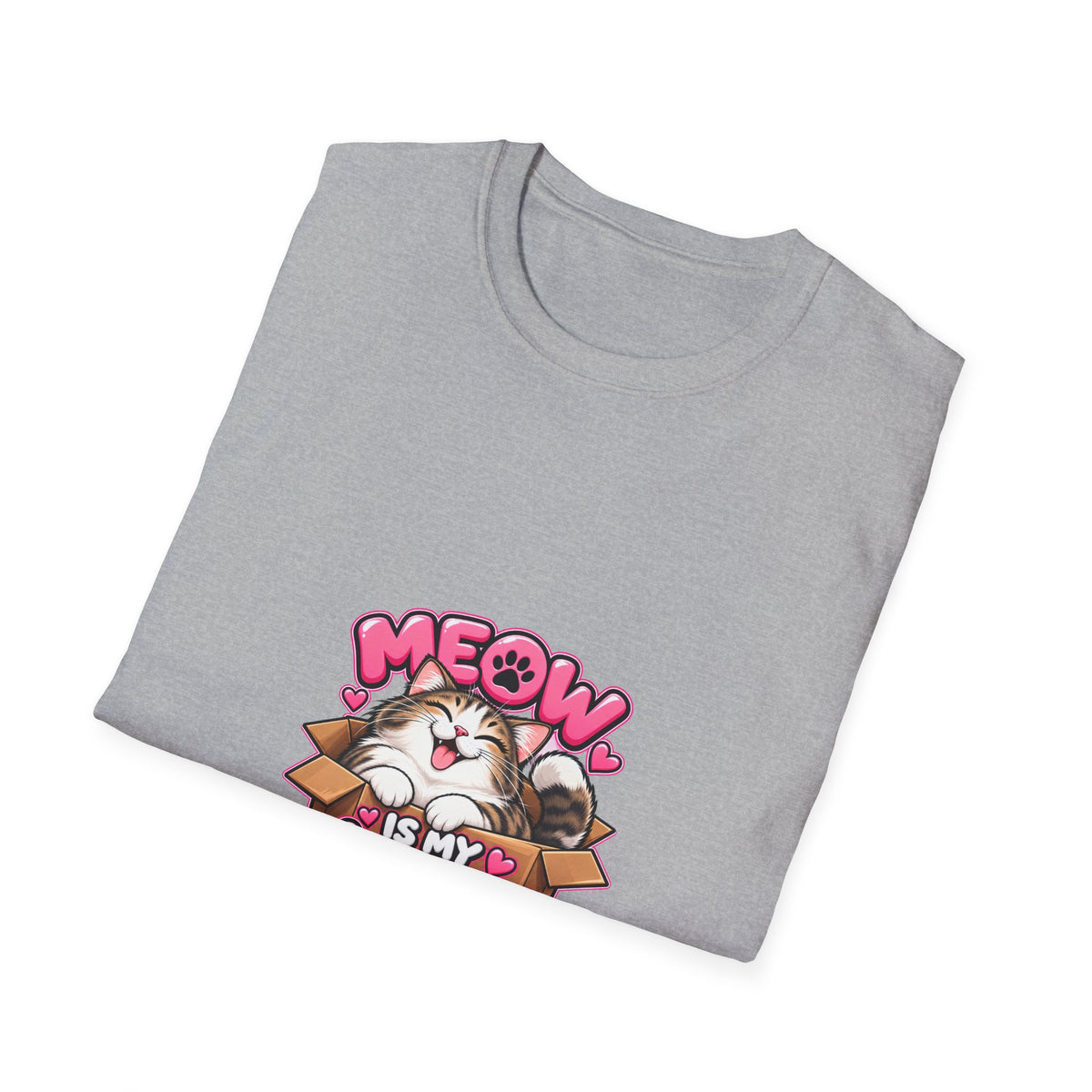 Meow Is My Love Language T-Shirt — Cute Cat Graphic Tee for Cat Lovers