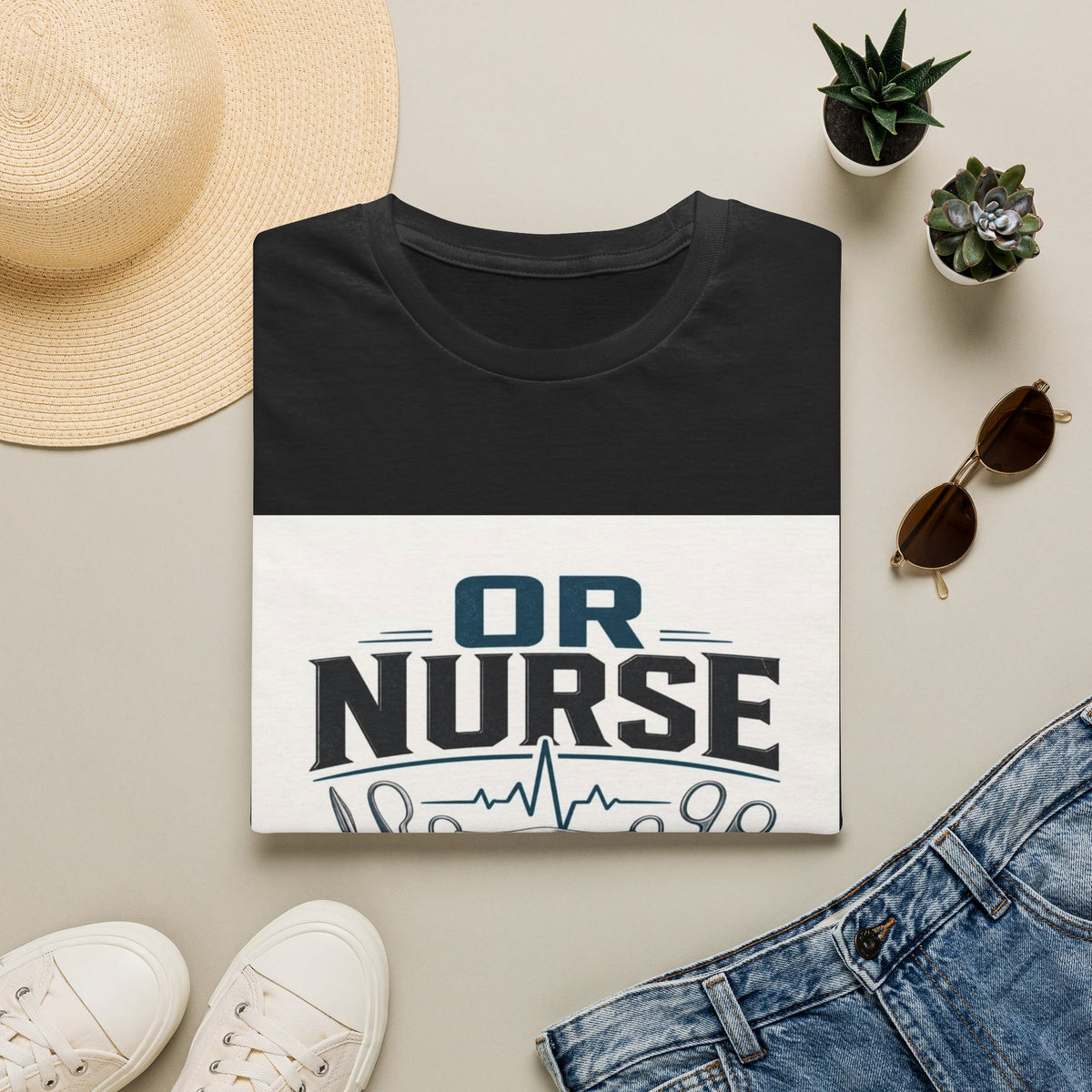 Bold T-Shirt Design Featuring Nurse Motto With Instruments- Graphic Tees