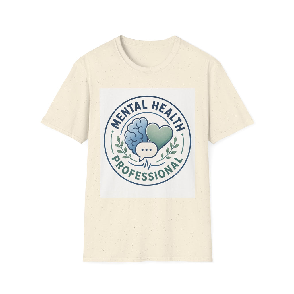 Badge Style Graphic Featuring Mental Health Professional Title With Iconography
