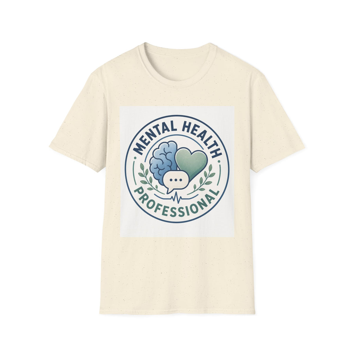 Badge Style Graphic Featuring Mental Health Professional Title With Iconography