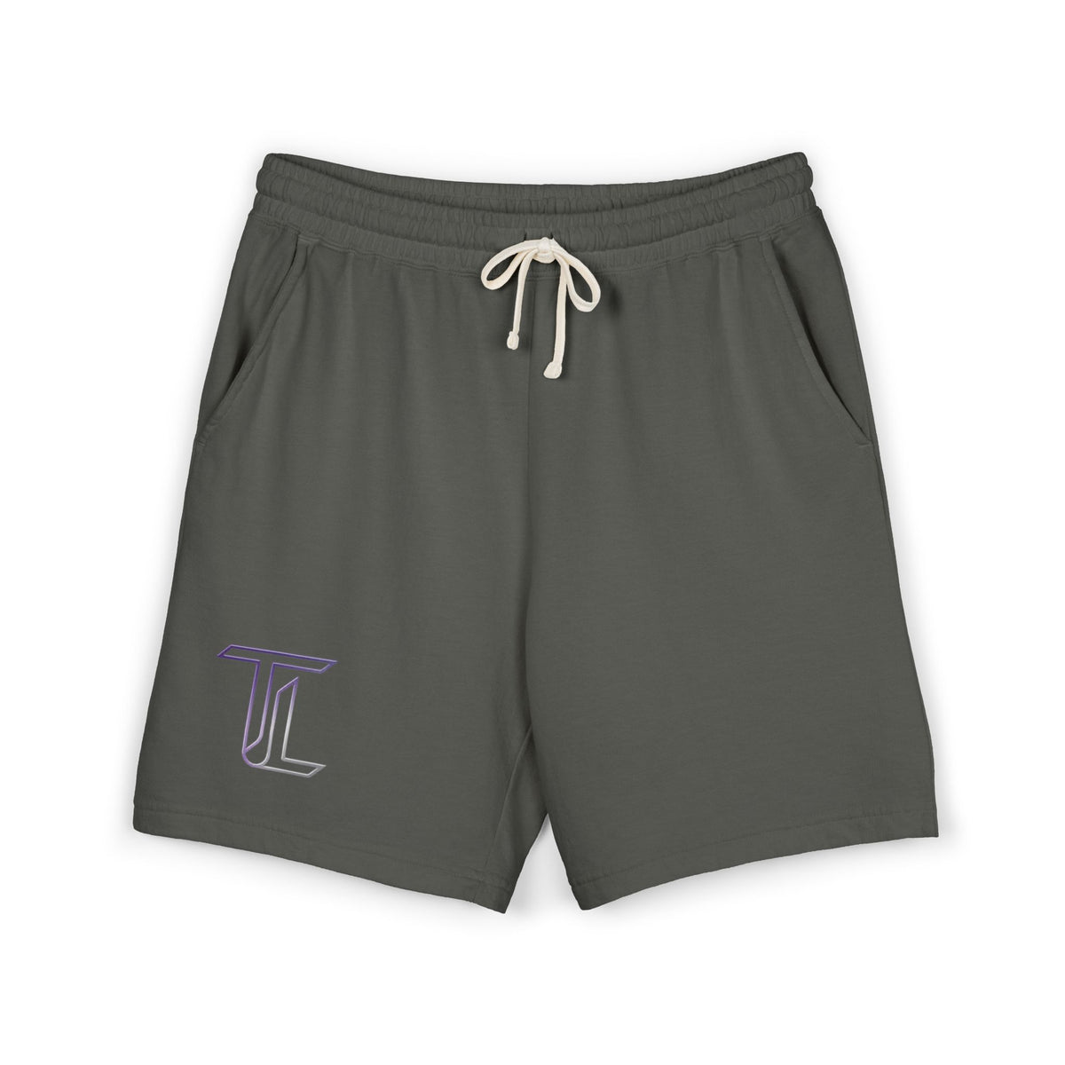 Fleece Sweat Shorts — Minimal Logo Garment-Dyed Lounge Shorts