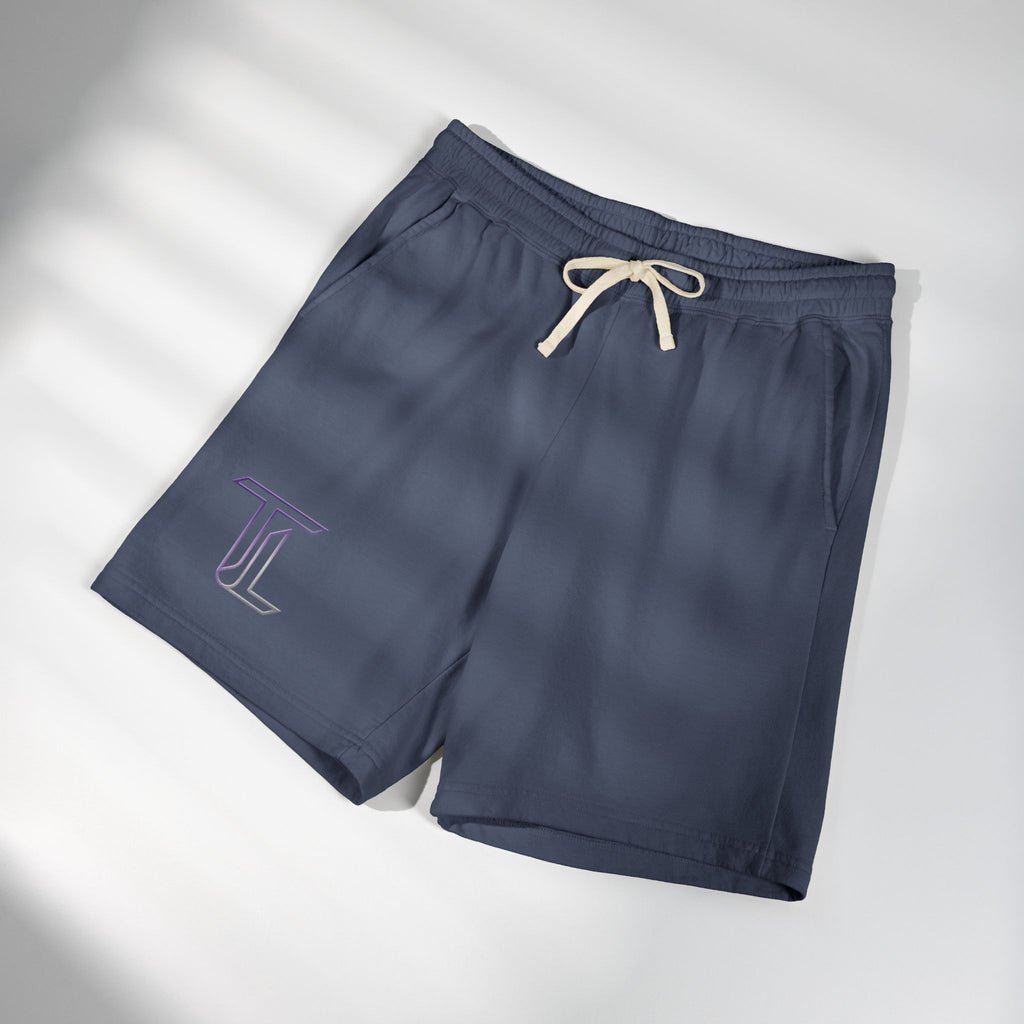 Fleece Sweat Shorts — Minimal Logo Garment-Dyed Lounge Shorts