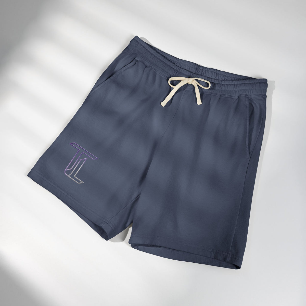 Fleece Sweat Shorts — Minimal Logo Garment-Dyed Lounge Shorts