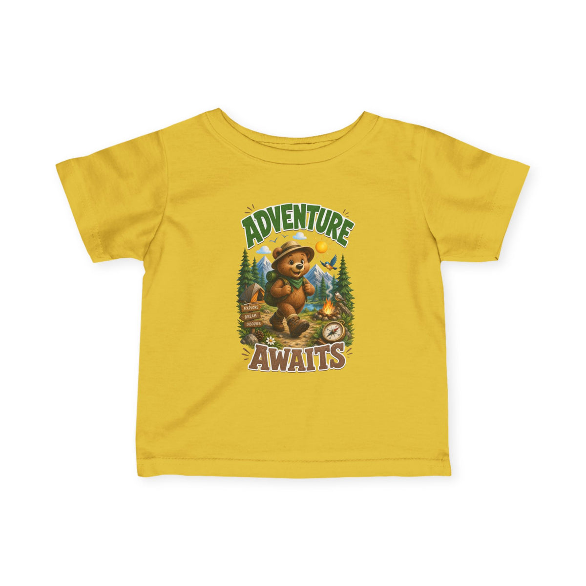 Infant Tee - Adventure Awaits Bear Graphic
