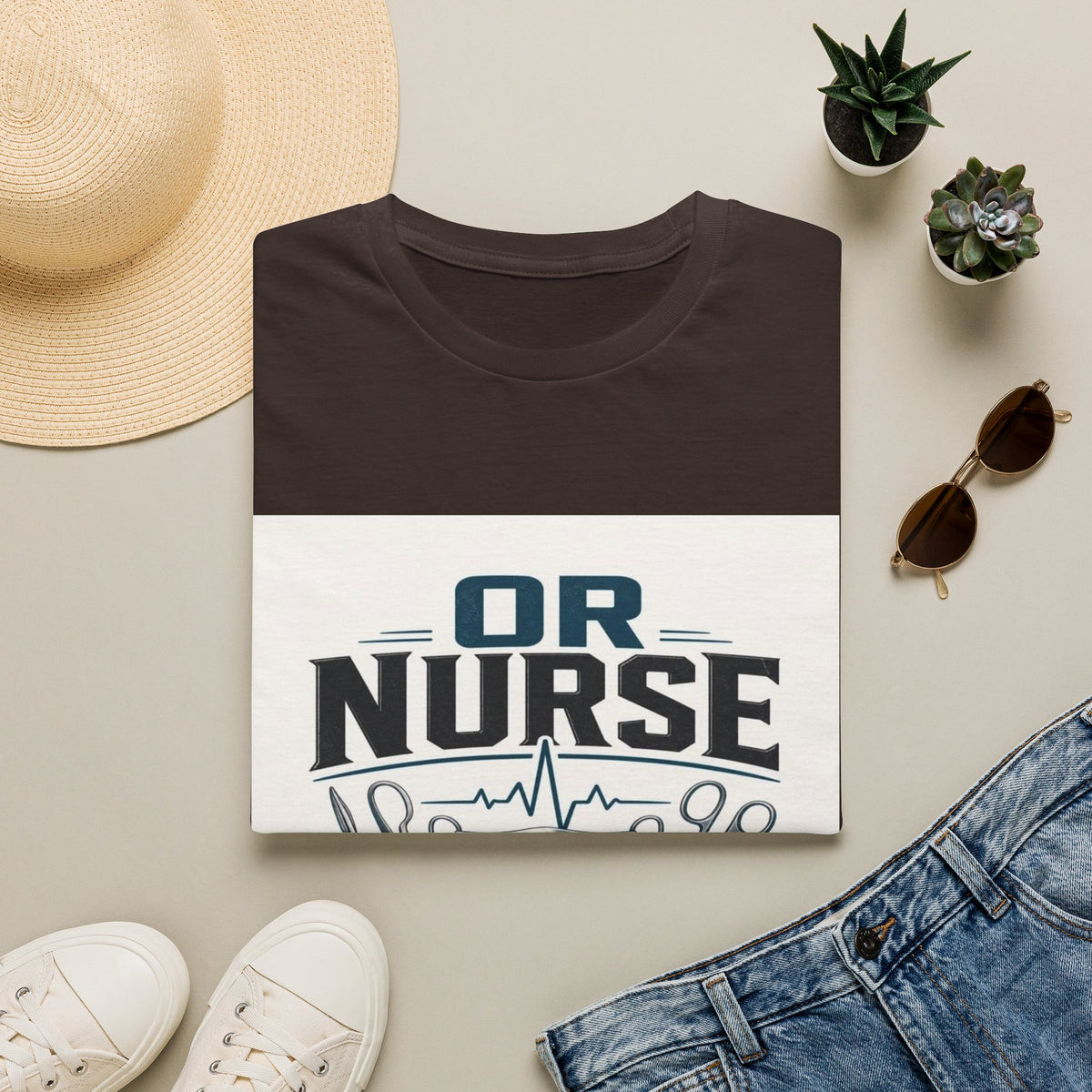 Bold T-Shirt Design Featuring Nurse Motto With Instruments- Graphic Tees