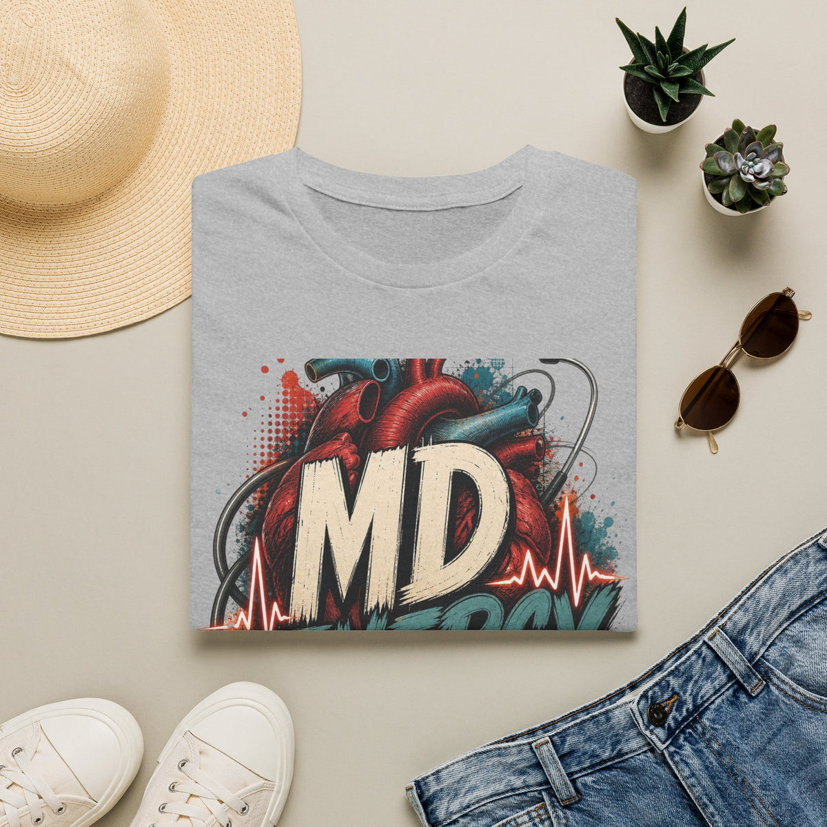 Bold MD Energy Graphic With Anatomical Heart Design