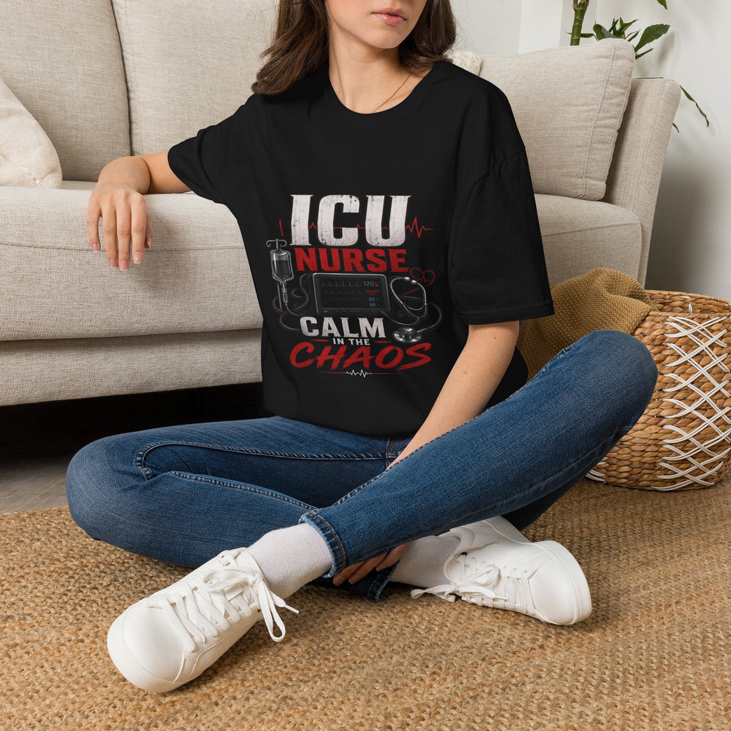 Powerful ICU Nurse T-Shirt Design With Bold Typography- Graphic Tees