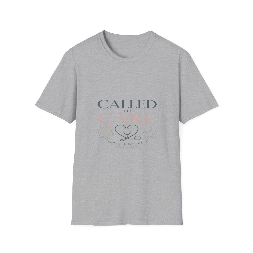 Elegant Christian Healthcare Design Featuring Called To Care Phrase- Graphic Tees