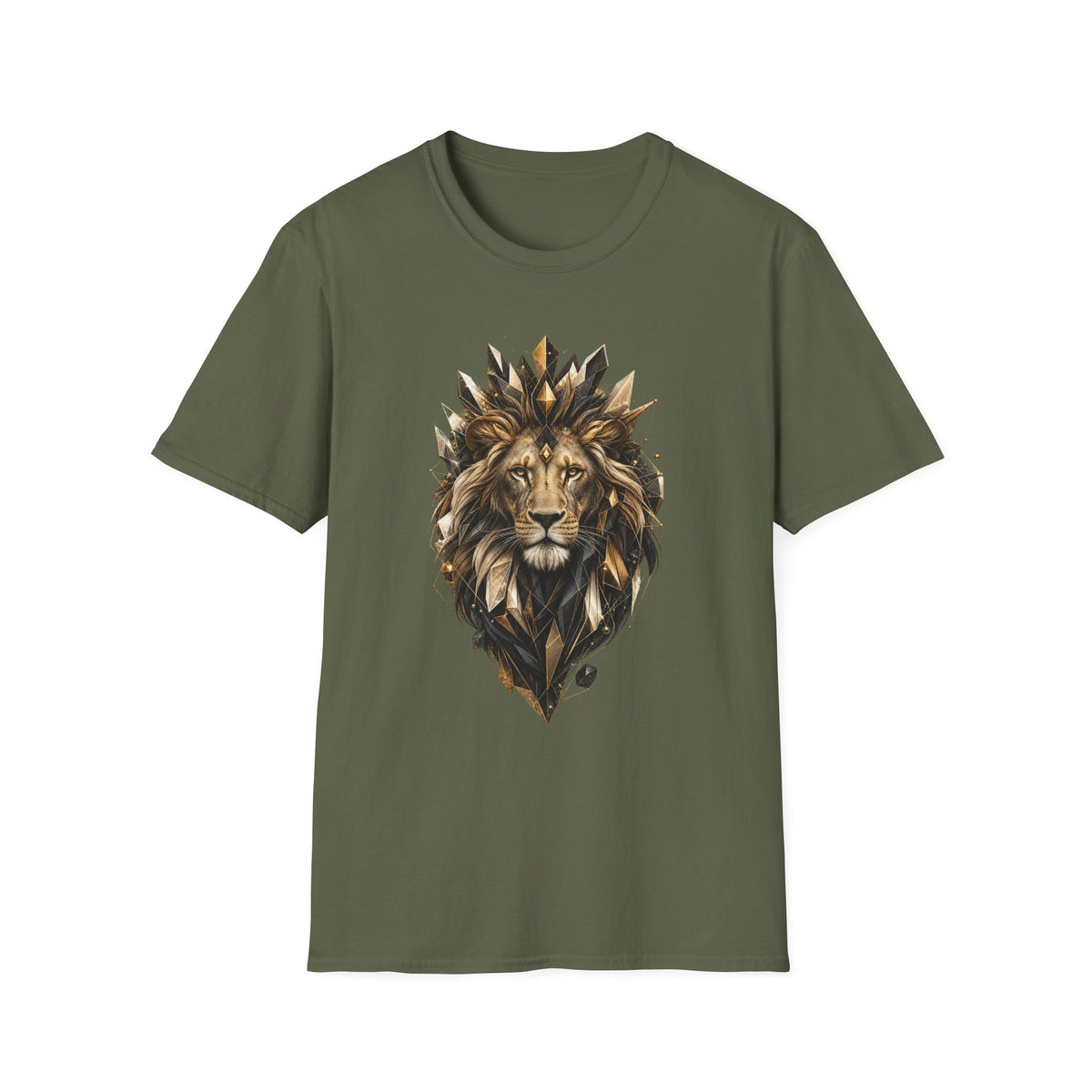 King Mode Lion Graphic Unisex Softstyle T-Shirt | Motivational Lion Tee