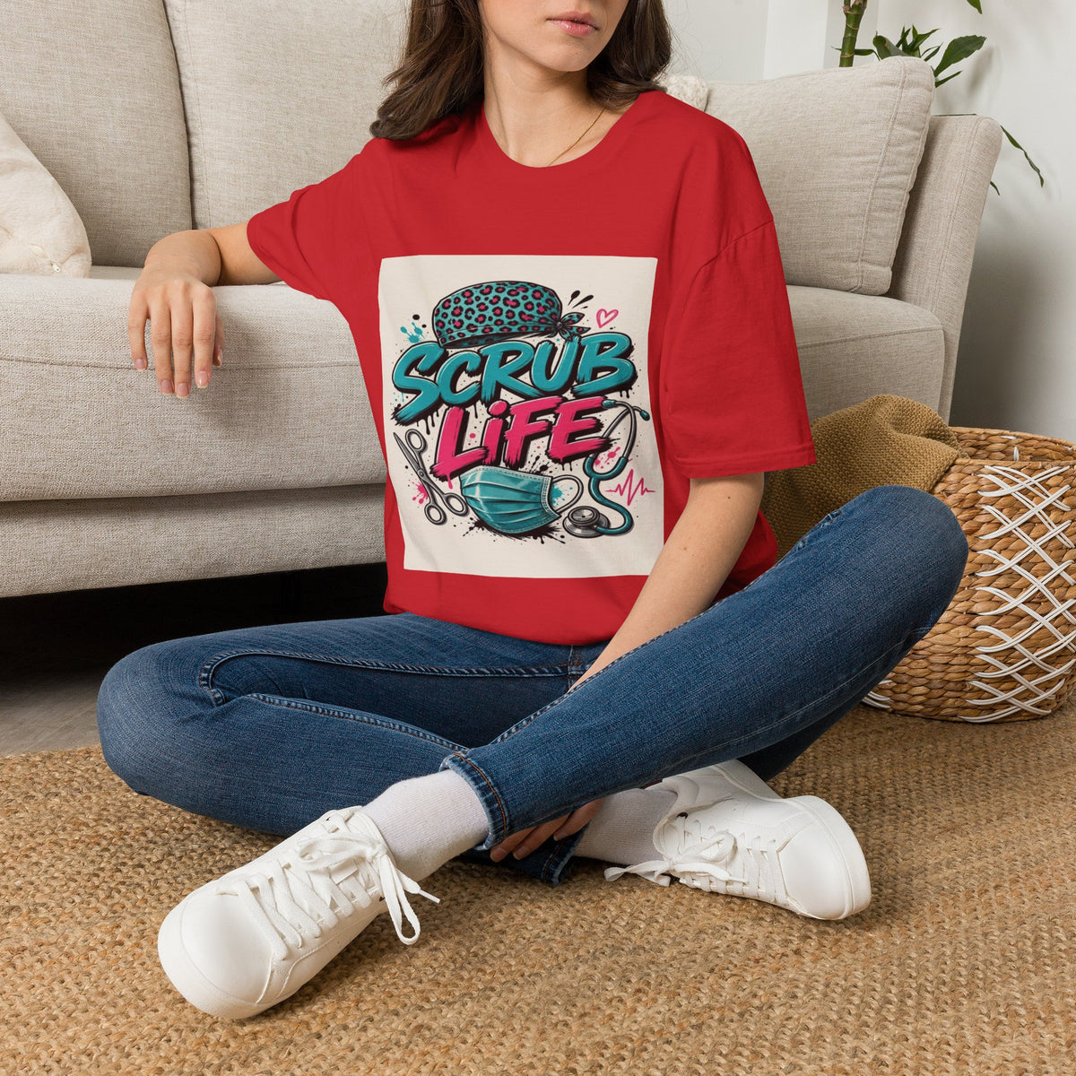 Scrub Life T-Shirt Design Featuring Bold Streetwear Typography- Graphic Tees