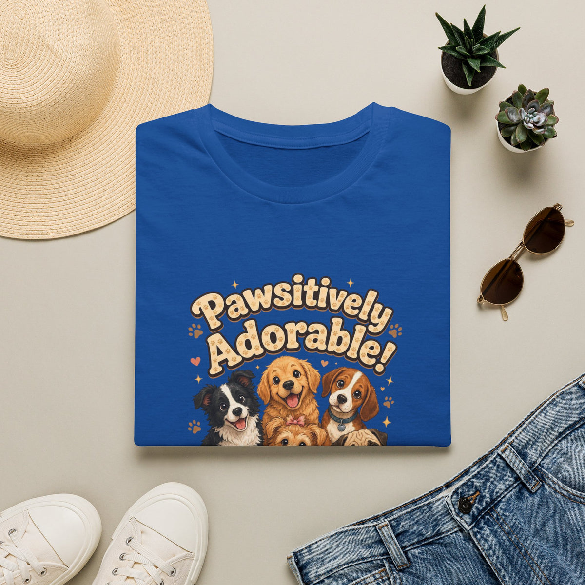 Pawsitively Adorable! Dog Lover T-Shirt — Cute Puppies Graphic Tee