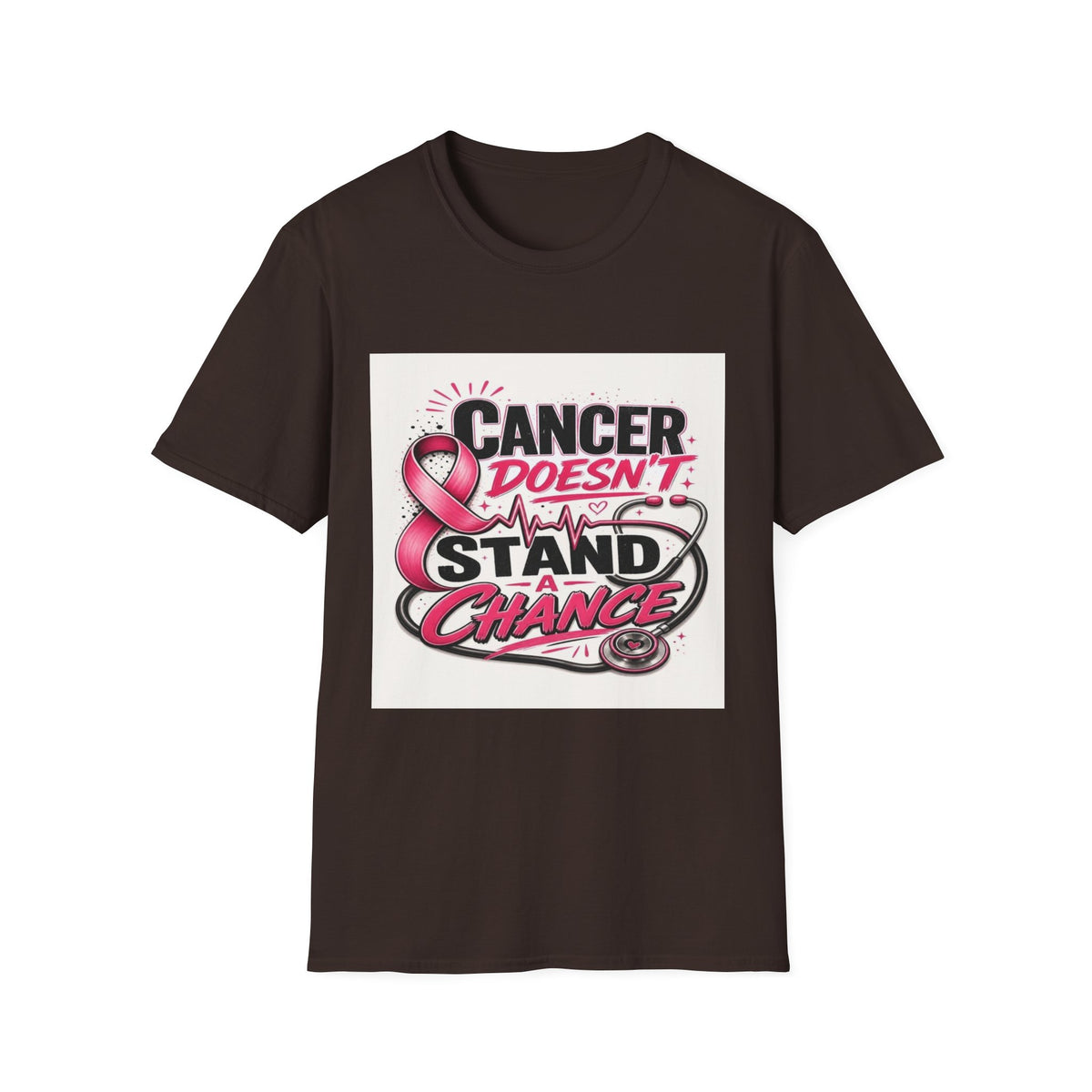 Bold Oncology Nurse Design Featuring Empowering Phrase With Awareness Ribbon- Graphic Tees
