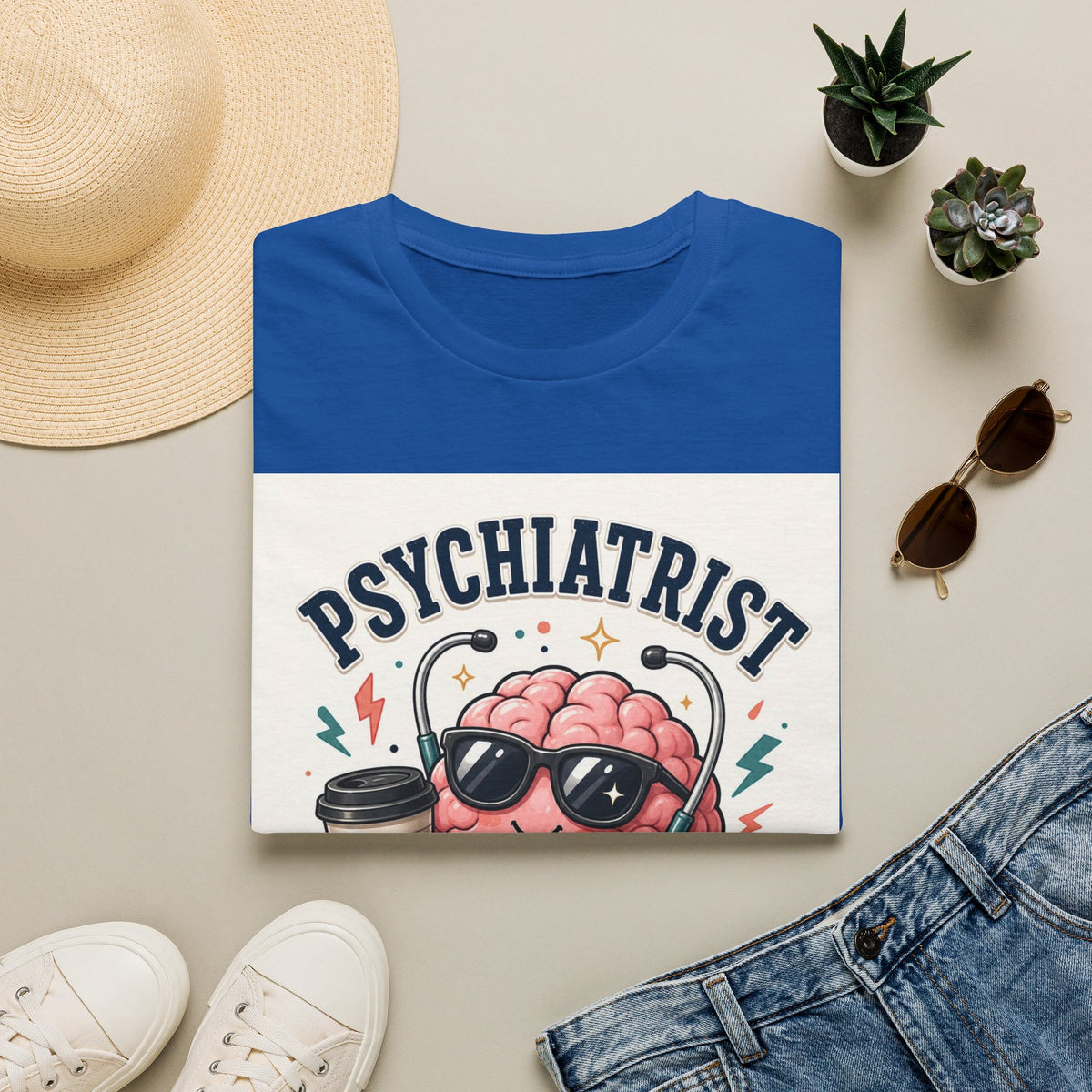 Trendy Healthcare T Shirt Design Featuring Psychiatrist Energy Phrase