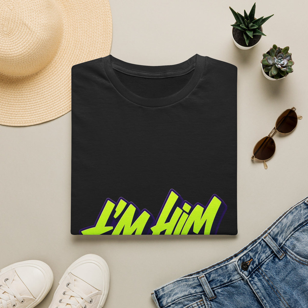 I'm Him T-Shirt — Bold Neon Streetwear Graphic Tee